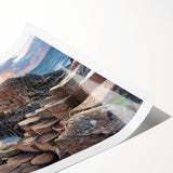 Extra large wall art featuring line art flowers in neutral tones on a rolled print, suitable for large living room decor.