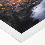 Art deco poster of Cinque Terre with muted pastel shades on rolled canvas, suitable for dining room decor.