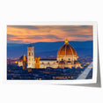 Rolled print of Florence scenery with soft pastel shades on canvas, ideal for art wall dining room.