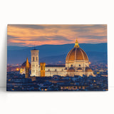 Black and white stretched canvas of Florence scenery, ideal for kitchen wall art.