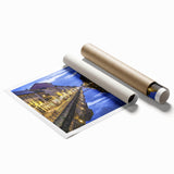 Extra large rolled print of Milan scenery with vibrant floral elements, ideal for classy bathroom wall art.