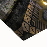 Black and white landscape art painting of Milan on stretched canvas, ideal for bedroom wall art.