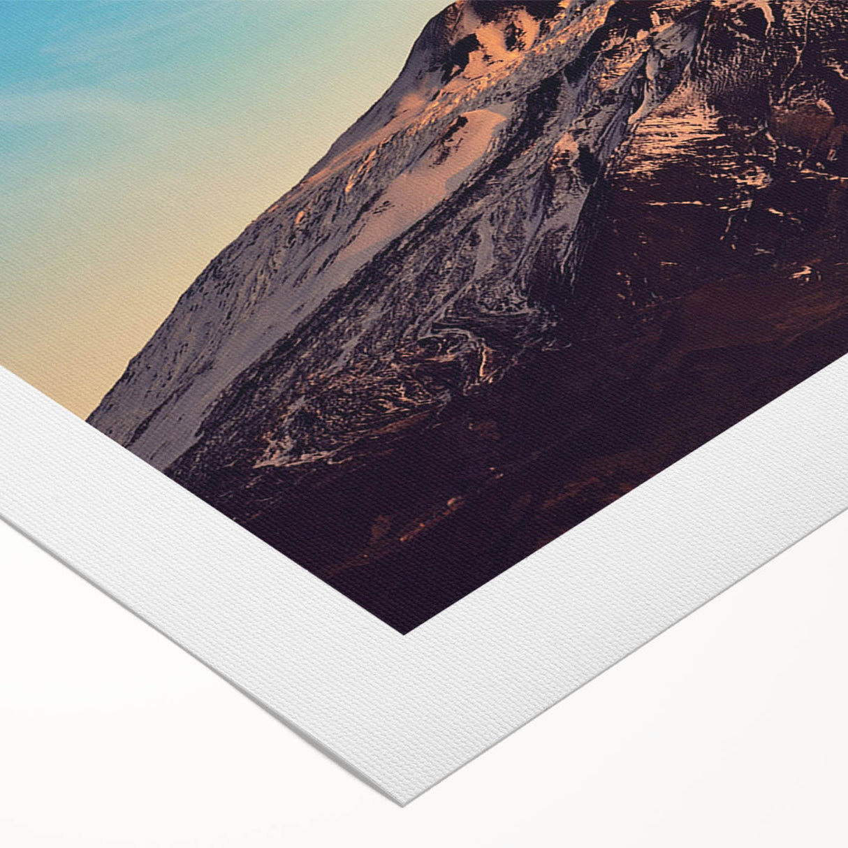 Art deco poster of Mount Etna in muted earth tones on rolled canvas, ideal for dining room wall art.