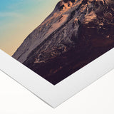Art deco poster of Mount Etna in muted earth tones on rolled canvas, ideal for dining room wall art.