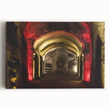 Black and white stretched canvas featuring a panoramic view of Naples, Italy, ideal for kitchen wall art.