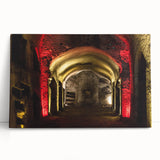 Black and white large art print of Naples scenery on stretched canvas, suitable for kitchen wall art.