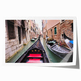 Extra large rolled print of Venice scenery with muted watercolor tones, ideal for art wall dining room.