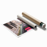 Extra large rolled print of Venice scenery in pastel shades, ideal for classy bathroom wall art.