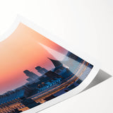 Extra large rolled print featuring line art flowers in black and white, ideal for large living room wall art.