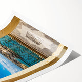 Extra large wall art featuring line art flowers in muted earth tones on a rolled print, ideal for large living room decor.