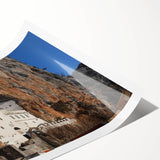 Extra large rolled print featuring line art flowers in soft pastel shades, ideal for large living room wall art.