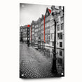 Acrylic print of Amsterdam scenery with vibrant twilight hues, ideal for dining room art.