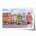 Extra large rolled print of a European scenery with vibrant floral elements, ideal for dining room wall art.