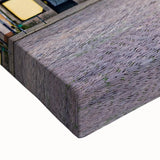 Large art of a black and white landscape painting of European scenery on stretched canvas, suitable for bedroom wall decor.