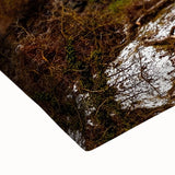 Black and white landscape art painting of a European scenery on stretched canvas, suitable for bedroom wall art.