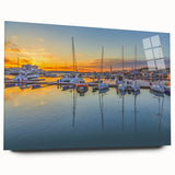 Large abstract wall art of Sochi scenery in acrylic print, featuring cool blue and green tones.