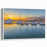 Vintage poster art of Sochi scenery on extra large framed canvas, featuring colorful art on black background.