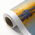 Art deco poster of Sochi scenery in pastel shades on rolled canvas, ideal for nursery wall art.