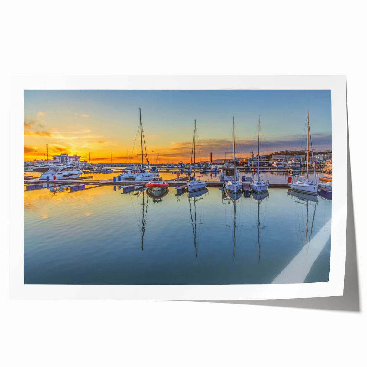 Extra large rolled print of a European scenery in Sochi with vibrant floral elements, ideal for art wall dining room.