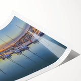 Extra large wall art featuring line art flowers in monochrome, printed on rolled canvas, ideal for large living room decor.