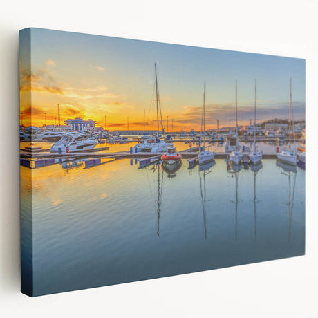 Panoramic view of Sochi's coastline in muted blue and green tones on a stretched canvas, suitable for kitchen wall art.