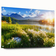 Acrylic print of a European scenery in Slovakia, featuring muted earth tones, ideal for dining room decor.