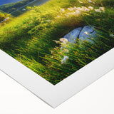 Art deco poster of a European cityscape in muted gray and blue tones on rolled canvas, suitable for dining room wall art.