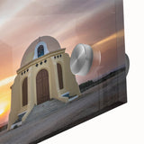 Large abstract wall art depicting Andalucia, Spain, in mid-century modernist style on acrylic glass.