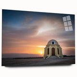 Large abstract wall art of Andalucia, Spain, in vibrant colors on acrylic glass, ideal for bedroom or dining room decor.