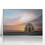 Framed acrylic print of Andalucia, Spain scenery in muted earth tones, ideal for modern art wall decor.