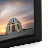 Extra large framed canvas featuring a textured black wall art scene of Andalucia, Spain with vibrant, colorful accents.