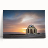 Black and white photograph of Andalucia scenery on stretched canvas, ideal for kitchen wall art.