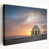 Large art canvas of a scenic Andalucian landscape in muted earth tones, ideal for kitchen wall art.