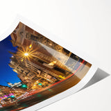 Extra large wall art featuring line art flowers in black on white, rolled print, ideal for large living room wall decor.