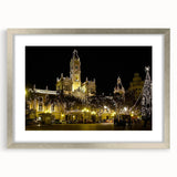 Textured abstract art print depicting Valencia scenery in muted earth tones on a framed silver mat.