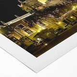 Art deco poster of Valencia scenery in muted earth tones on rolled canvas, suitable for dining room wall art.