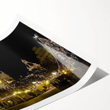 Extra large wall art featuring line art flowers in neutral tones on a rolled print, ideal for large living room decor.