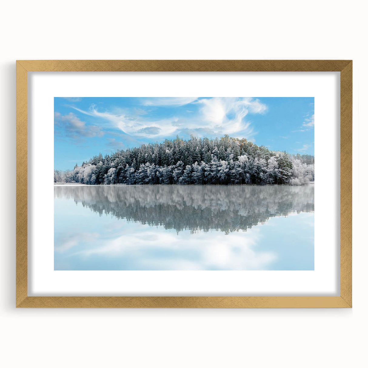 Extra large wall art featuring an abstract textured print of a European scenery in muted earth tones, framed in gold.