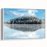 Vintage poster art of a European scenery on extra large framed canvas, ideal for living room decor.