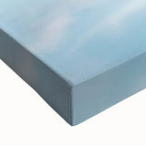 Large art depicting a black and white landscape of a serene Swedish countryside on stretched canvas.