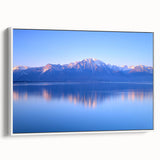 Vintage poster art of Geneva scenery, featuring colorful art on extra large, framed canvas, ideal for living room decor.