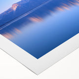 Art deco poster of Geneva scenery in muted colors on rolled canvas, suitable for dining room wall art.