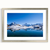 Textured art print of an abstract European scenery in silver frame, ideal for bedroom ambiance.