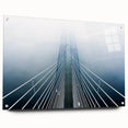 Large abstract wall art on acrylic glass depicting a European scenery in muted colors, ideal for dining room decor.