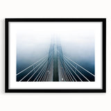 Extra large framed abstract art print featuring vibrant, textured colors of a scenic European landscape.