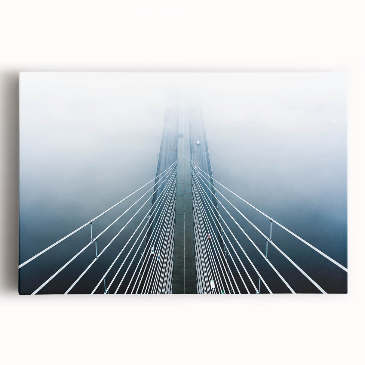 Black and white photograph of a European cityscape on stretched canvas, suitable for kitchen wall art.