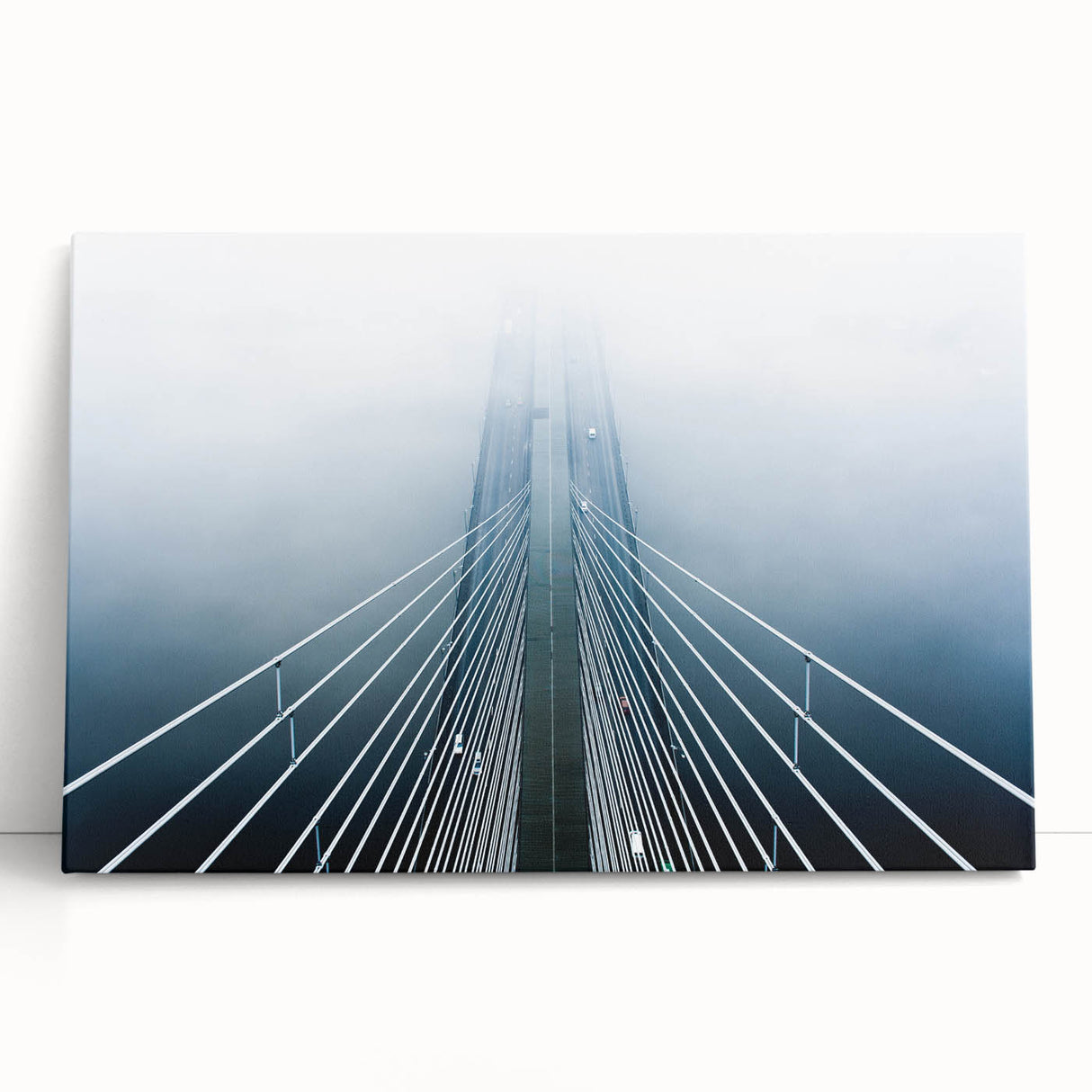 Black and white photograph of a European cityscape on stretched canvas, ideal for kitchen wall art or bedroom decor.