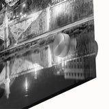 Large abstract acrylic print of the Vatican scenery in muted earth tones, ideal for dining room art.