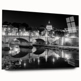 Acrylic print of the Vatican scenery in muted earth tones, suitable for bedroom or dining room decor.