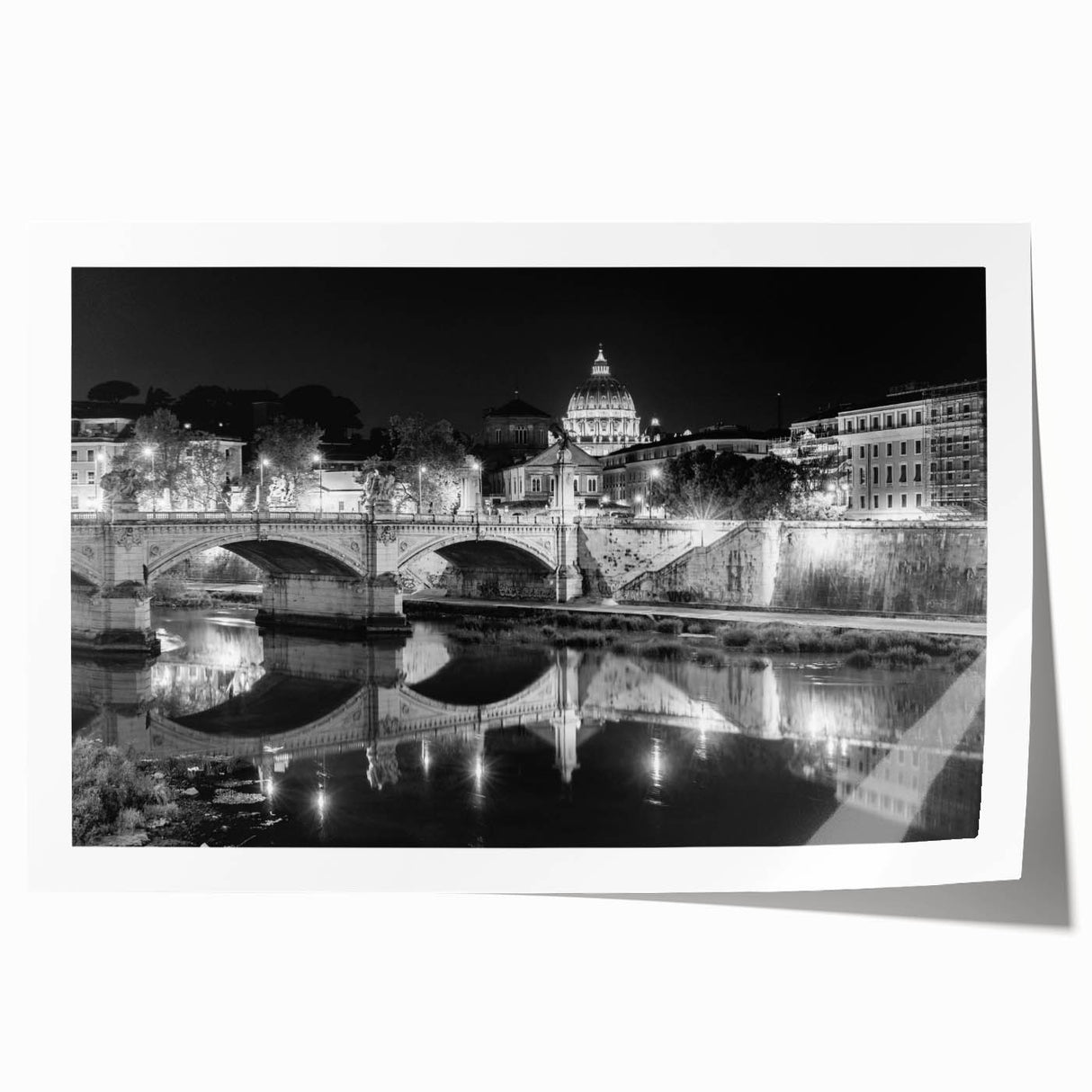 Rolled print of the Vatican scenery in soft pastel shades, ideal for art wall dining room.